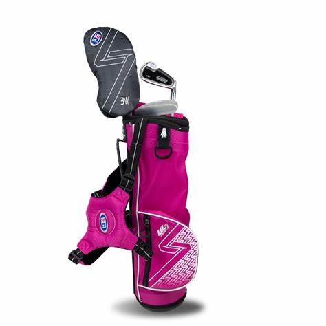 Golf Set 39-42" 3 Clubs w/bag RH Pink
