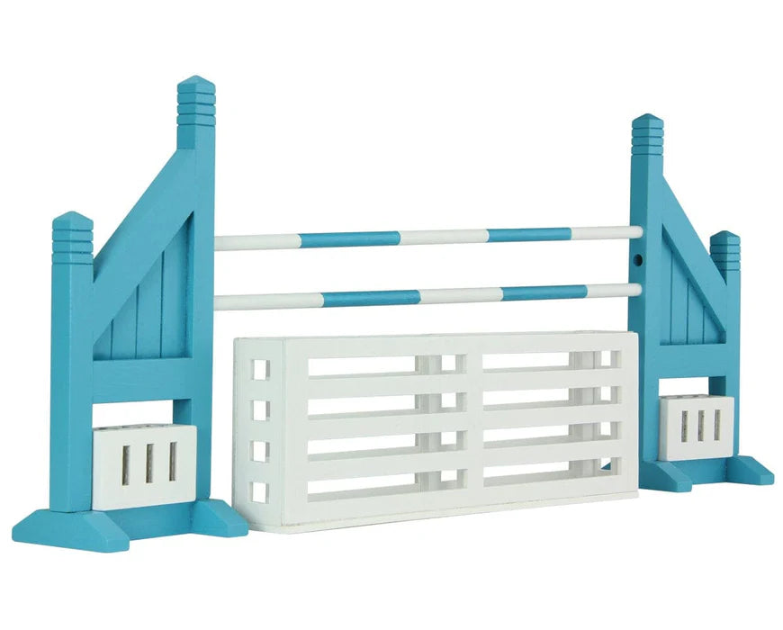 Traditional Brush Box Jump Turquoise And White
