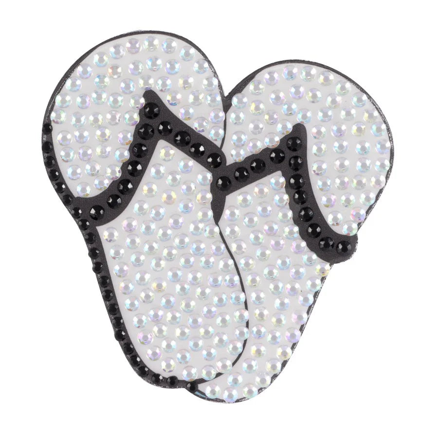 Black Flip Flops 2" Stickerbean
