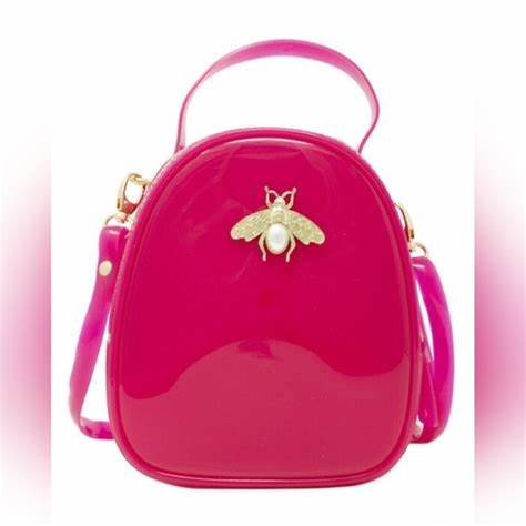Hot Pink Jelly Crossbody Bee Bag