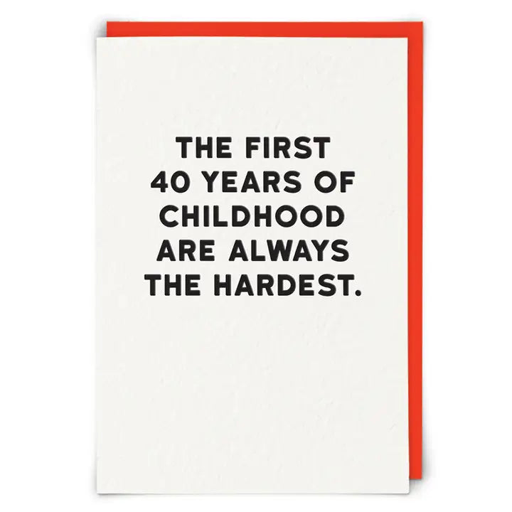 First 40 Greeting Card