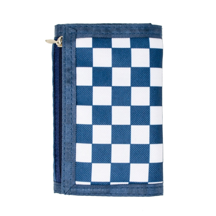 Blue Checkered Wallet