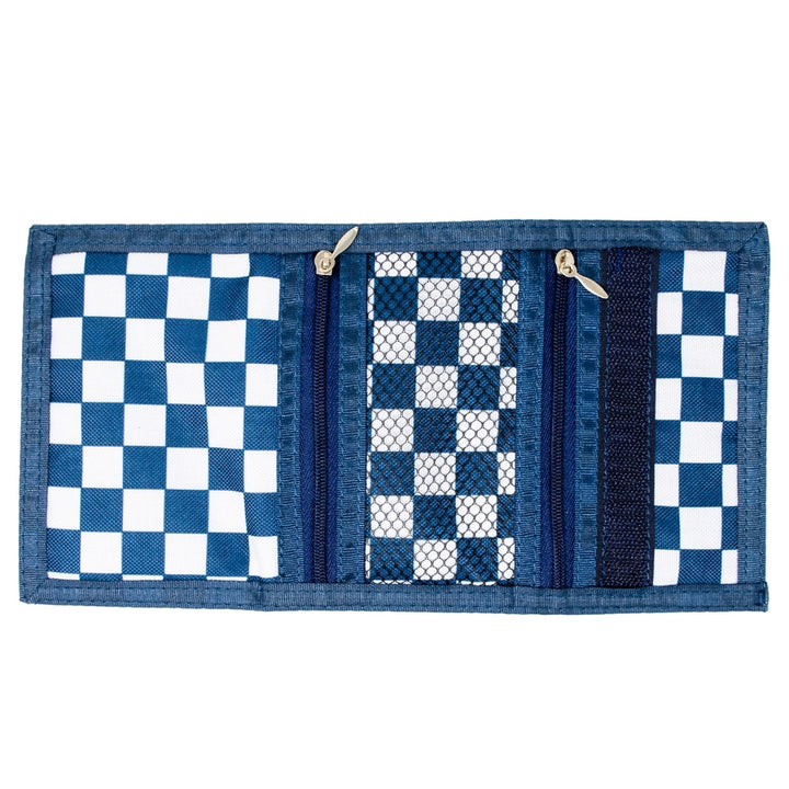 Blue Checkered Wallet