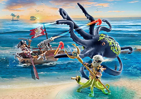 Pirate Battle Giant Octopus
