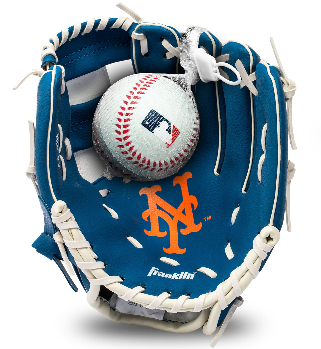 NY Mets Team Glove And Ball Set