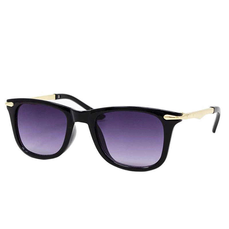 Black/Silver Sport Wayfarer Sunglasses