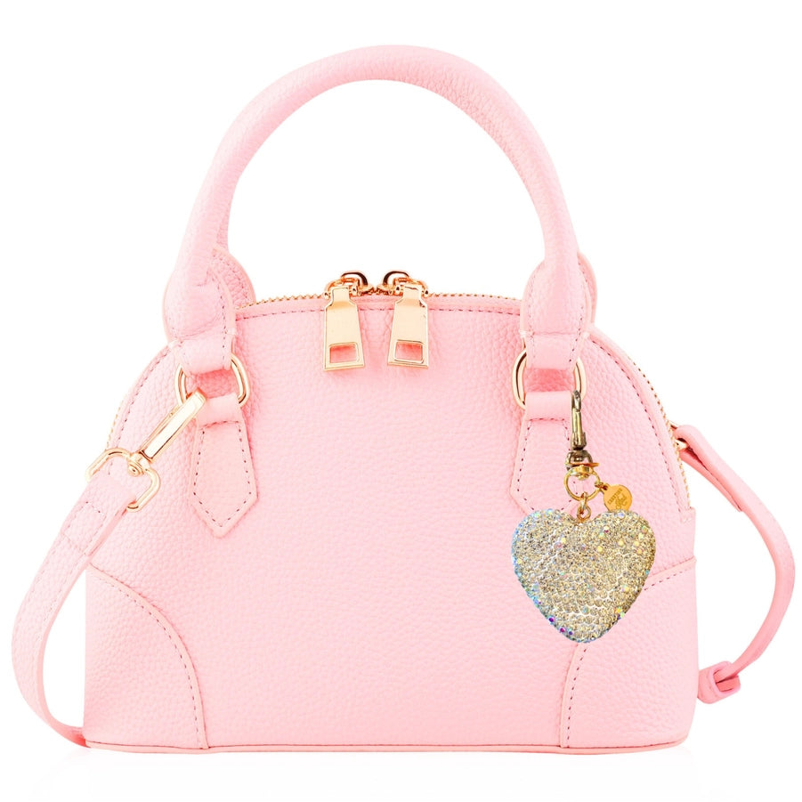 Petal Pink Charlotte Pleather Heartpurse