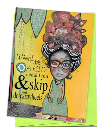 Run & Skip & Do Cartwheels Card
