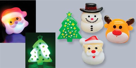 Holiday Light Up Squeeze Rings