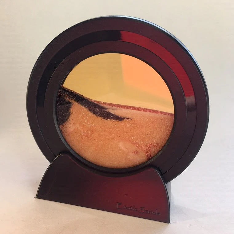 Sand Art Orange Acrylic Circle 4"