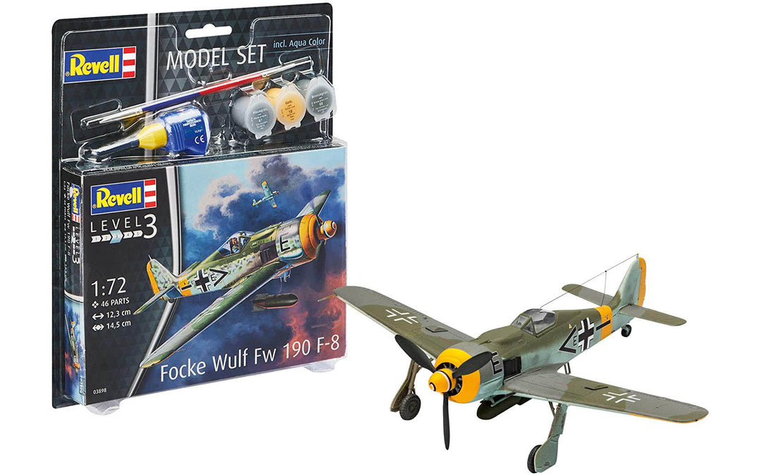 1/72 Focke Wulfe FW190F8 Fighter W/Paint & Glue
