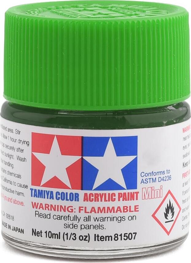 Tamiya X-25 Clear Green Acrylic Paint (10ml)