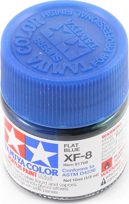 Tamiya XF-8 Flat Blue Acrylic Paint (10ml)