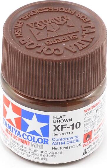 Tamiya XF-10 Flat Brown Acrylic Paint (10ml)