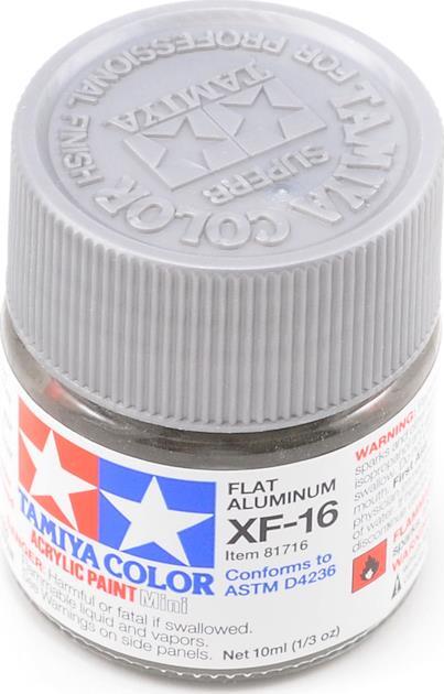 Tamiya XF-16 Flat Aluminum Acrylic Paint (10ml)