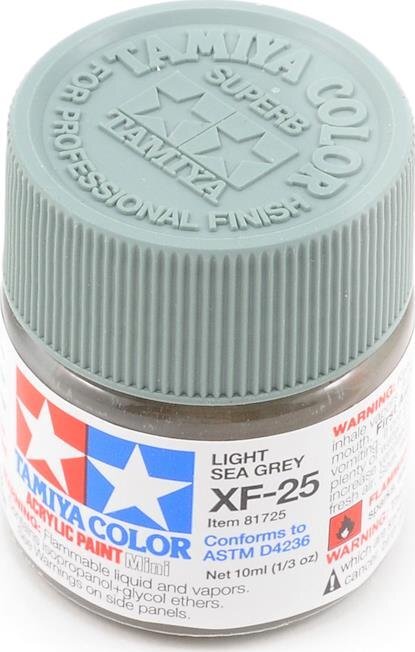 Tamiya XF-25 Flat Light Sea Grey Acrylic Paint (10ml)