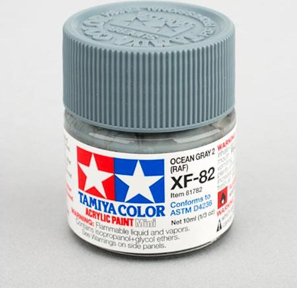 Tamiya XF-82 Flat Ocean Grey Acrylic Paint (10ml)