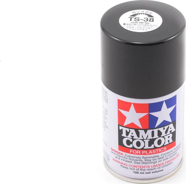 Tamiya TS-38 Gun Metal Lacquer Spray Paint (100ml)
