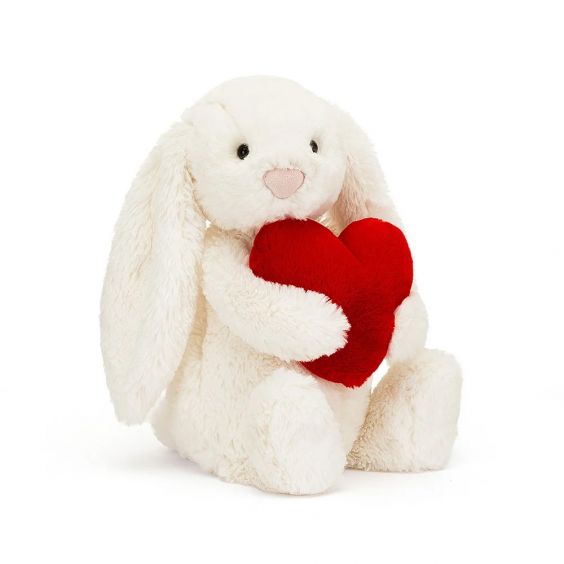 Bashful Red Heart Bunny Little 7 In
