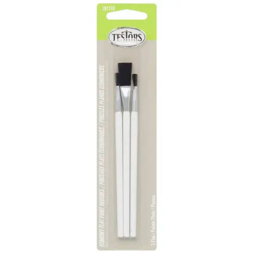 3 Piece Economy Flat Brush Set
