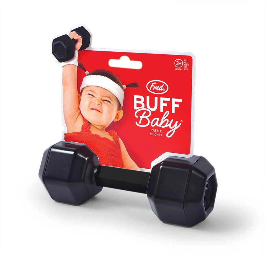 Buff Baby Dumbbell Rattle Buff