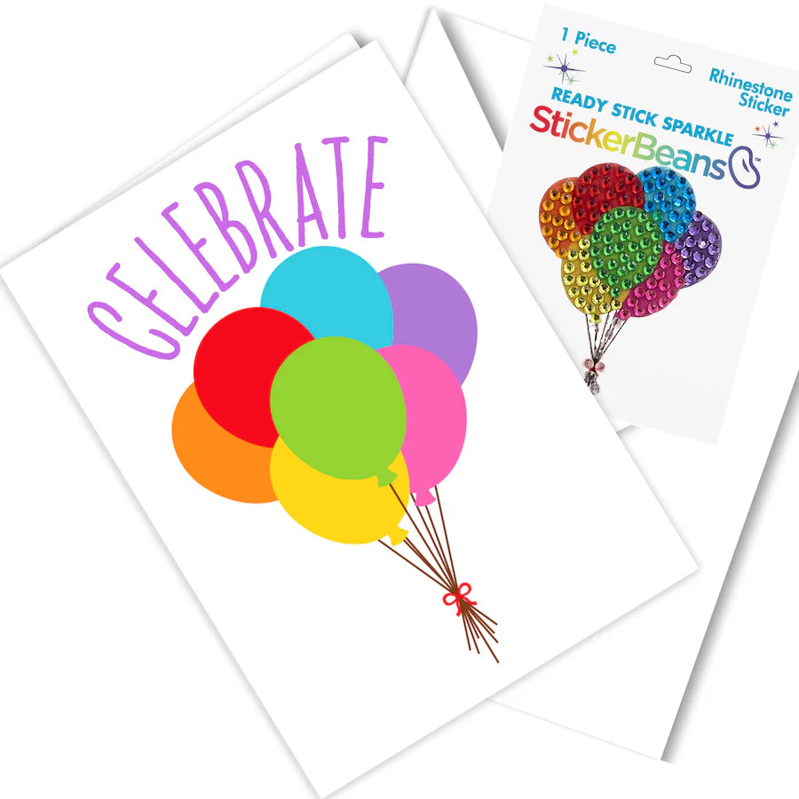 Celebrate Greeting Card W/Sticker