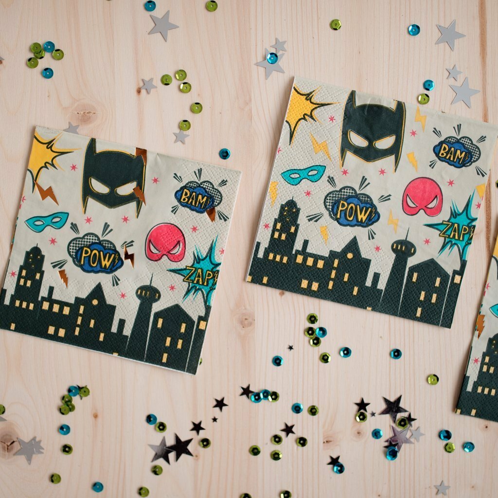 Napkins Party Superhero Square (20 Pcs)