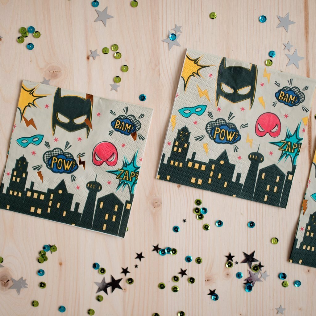 Napkins  Party  Superhero Square (20 Pcs)