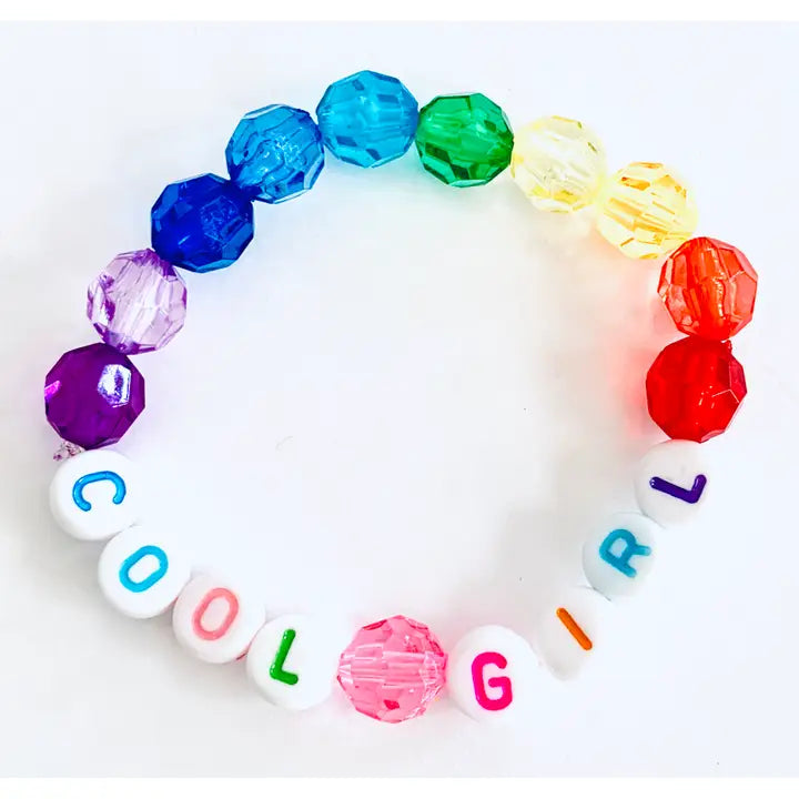 Cool Girl Beaded Rainbow Bracelet