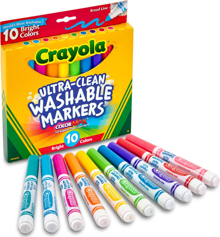 10 Ct Ultra-Clean Washable Bright, Broad Line, Color Max Markers