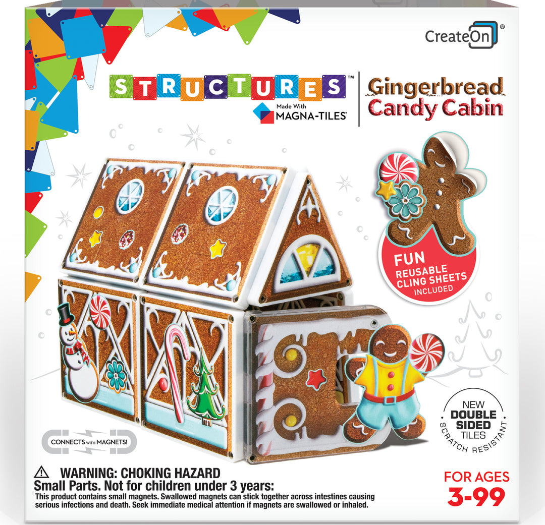 Magna-tiles Structures Gingerbread Candy Cabin 2020