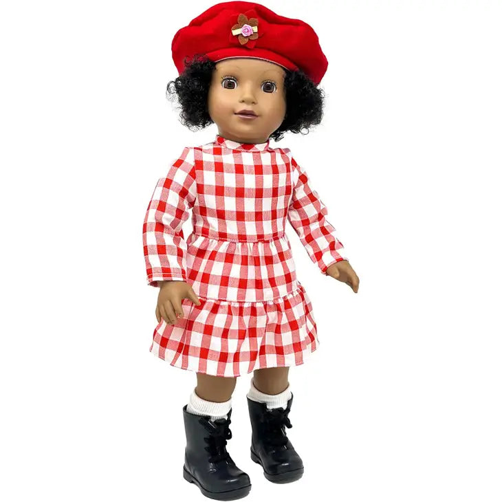 18In Doll Black Curly Hair