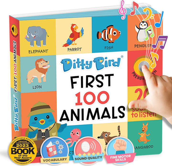 Ditty Bird - First 100 Animals Sound Book