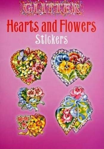 Glitter Hearts and Flowers Stickers
