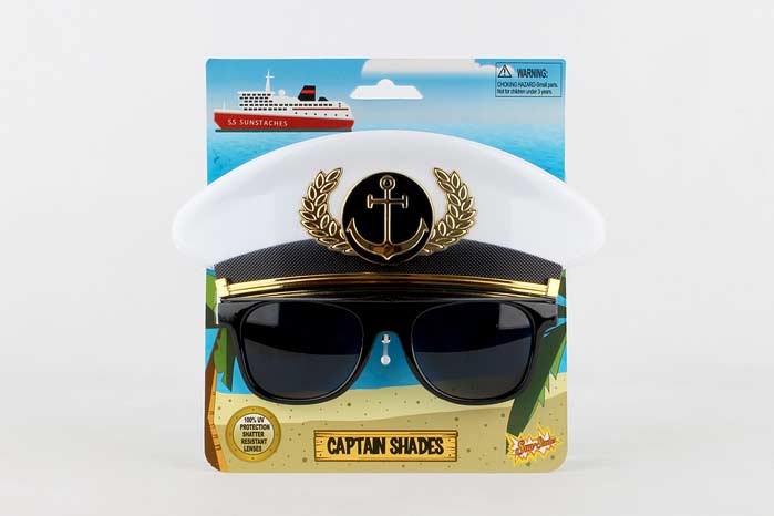 Sunstaches Cruise Ship Captain Hat