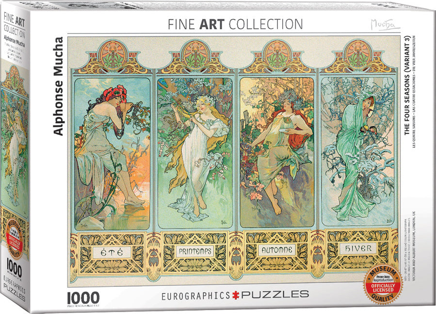 The Four Seasons (Variant 3) by Alphonse Mucha 1000-Piece Puzzle