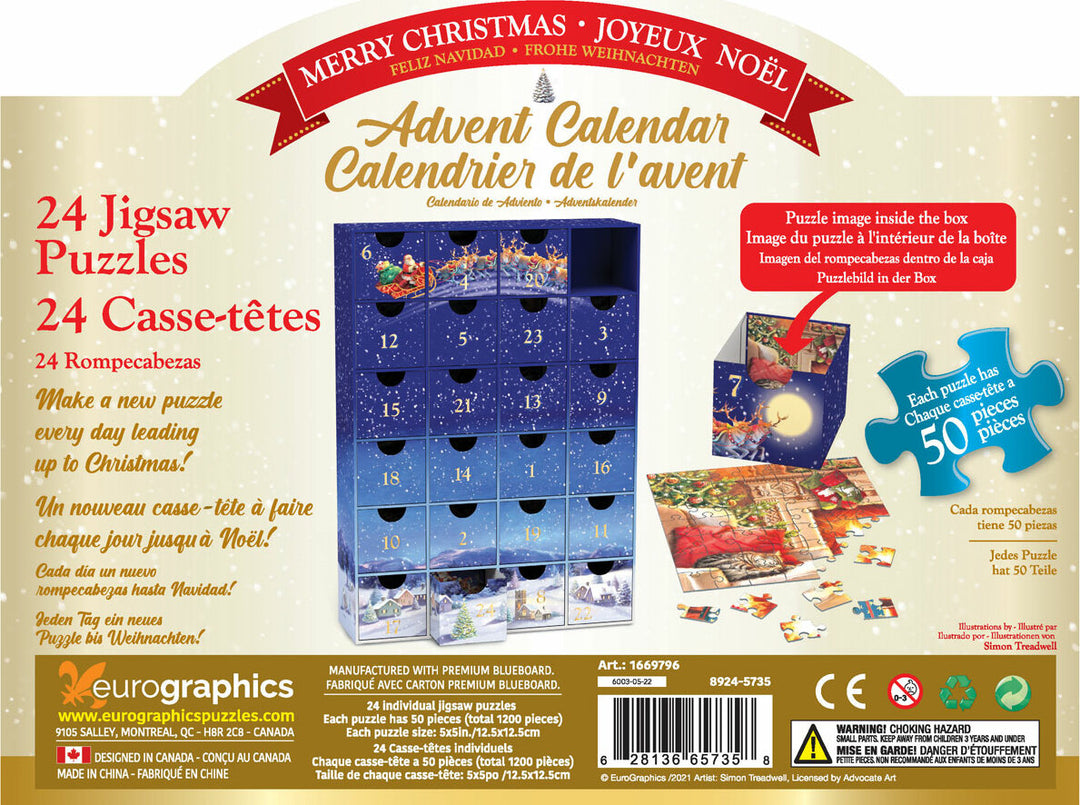 Advent Calendar - Merry Christmas (24 Surprise Jigsaw Puzzles)