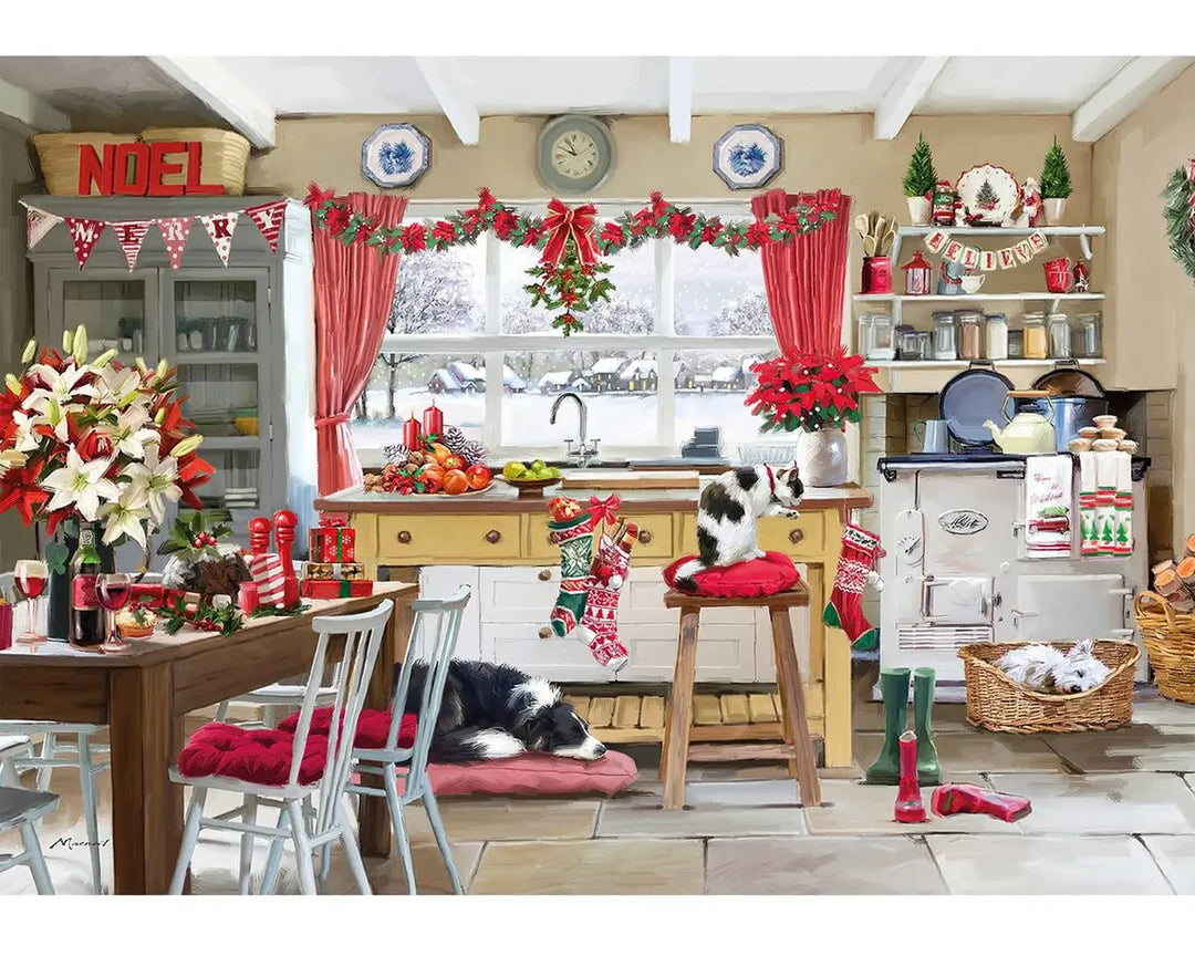 Farmhouse Kitchen At Christmas - 250