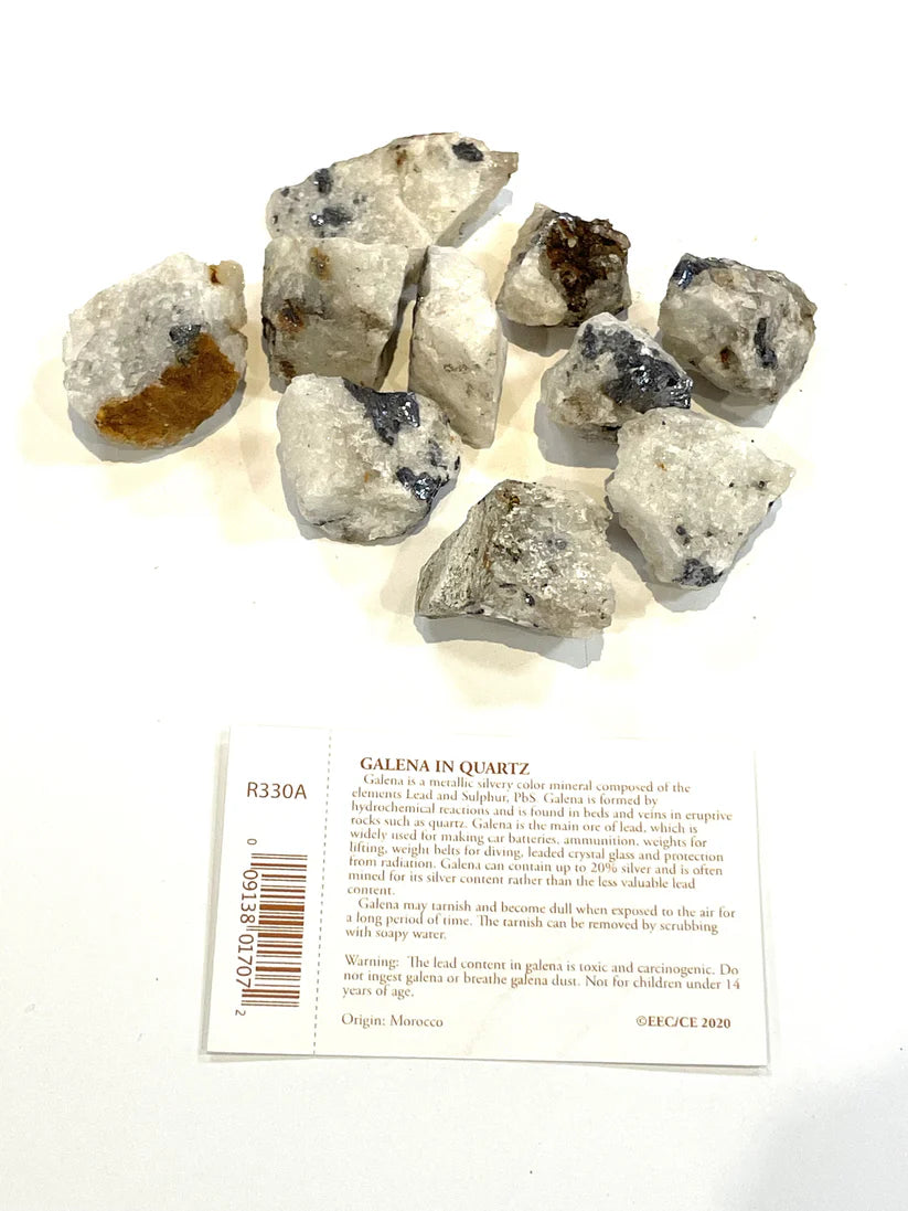 Quartz Crystal Galena Individual