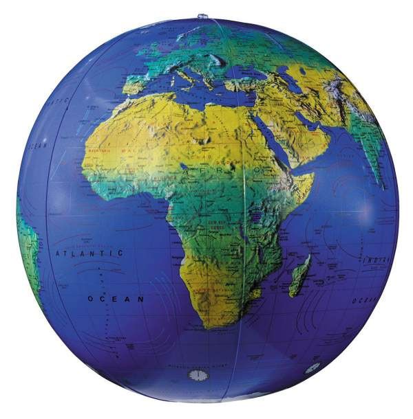 16In Inflatable Globe Topographical