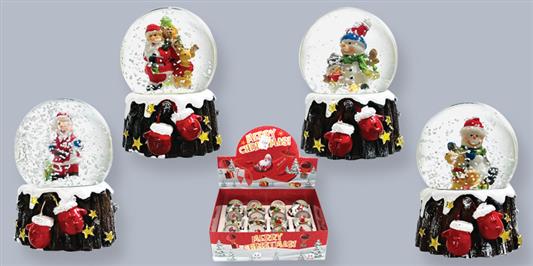 Mini Snow Globe Santa & Friends