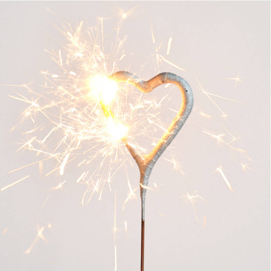 Gold Heart Sparkler