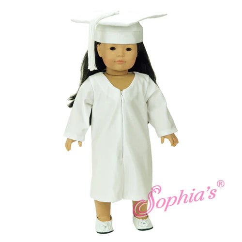 Graduation Cap & Gown W/Shoes for 18" Doll