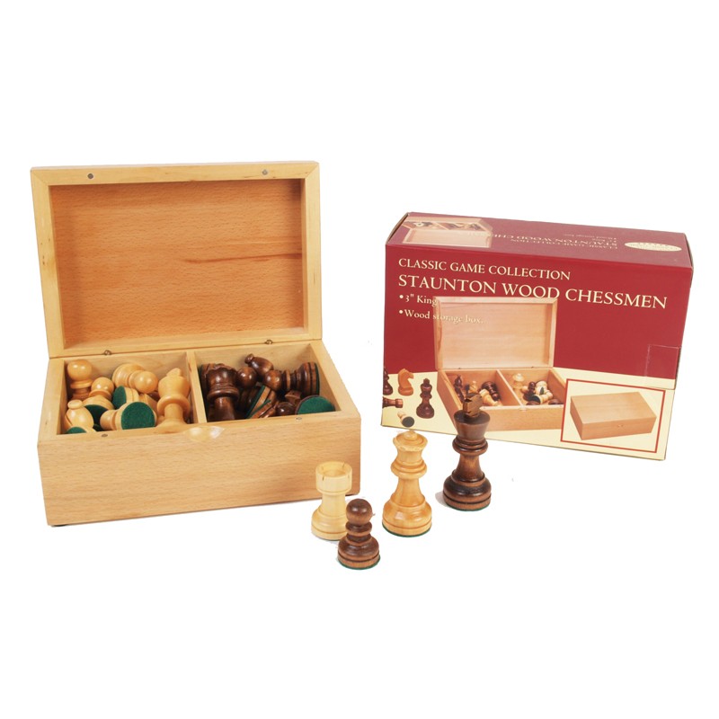 Wooden Chess Men 3-1/2In 3