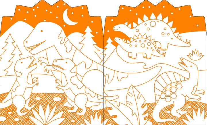 Coloring Book with Stickers Dinosaurs