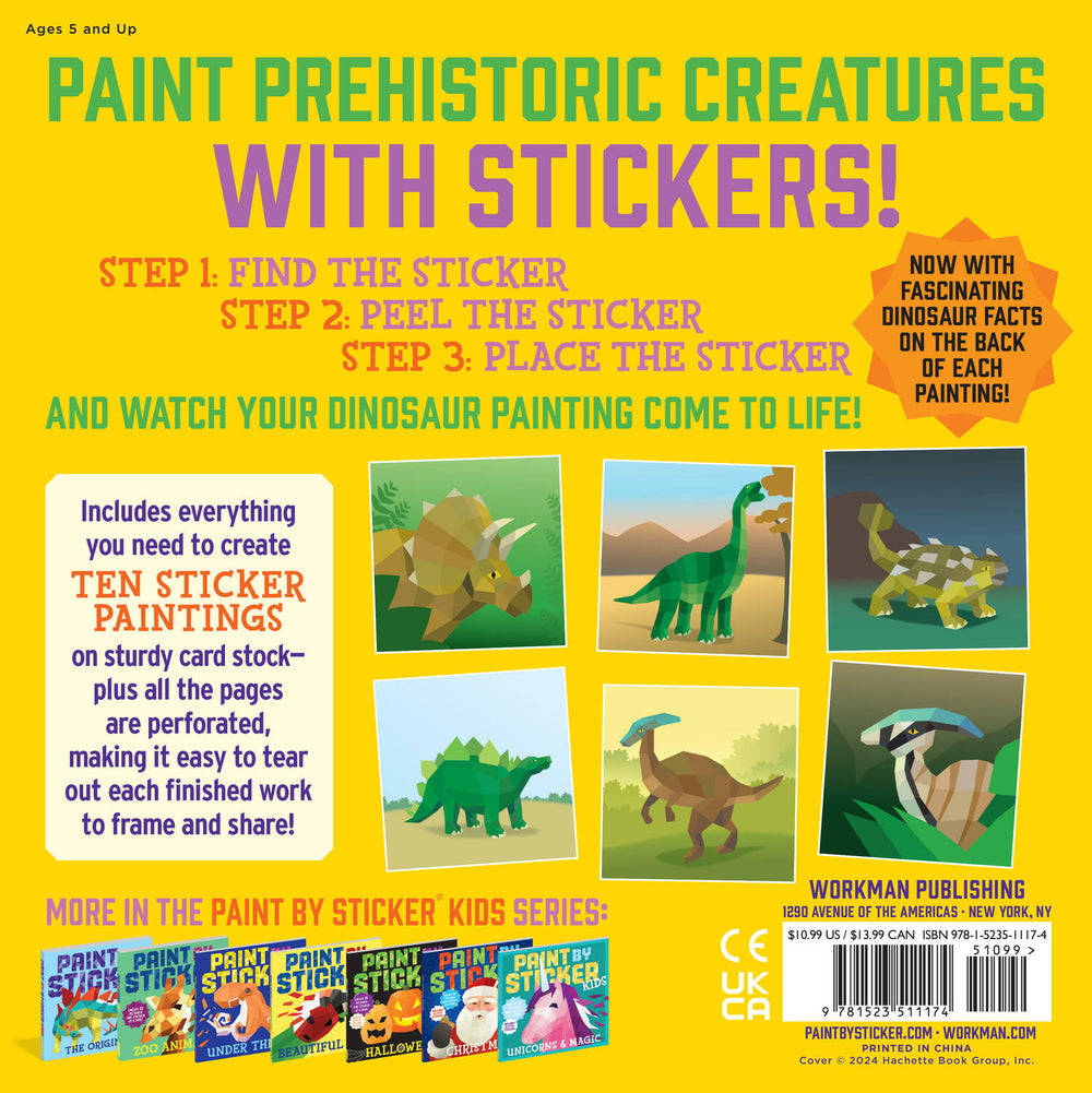 Paint by Sticker Kids: Dinosaurs: Create 10 Pictures One Sticker at a Time!