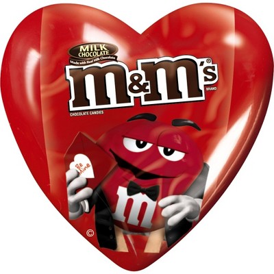 M&M in Plastic Heart container