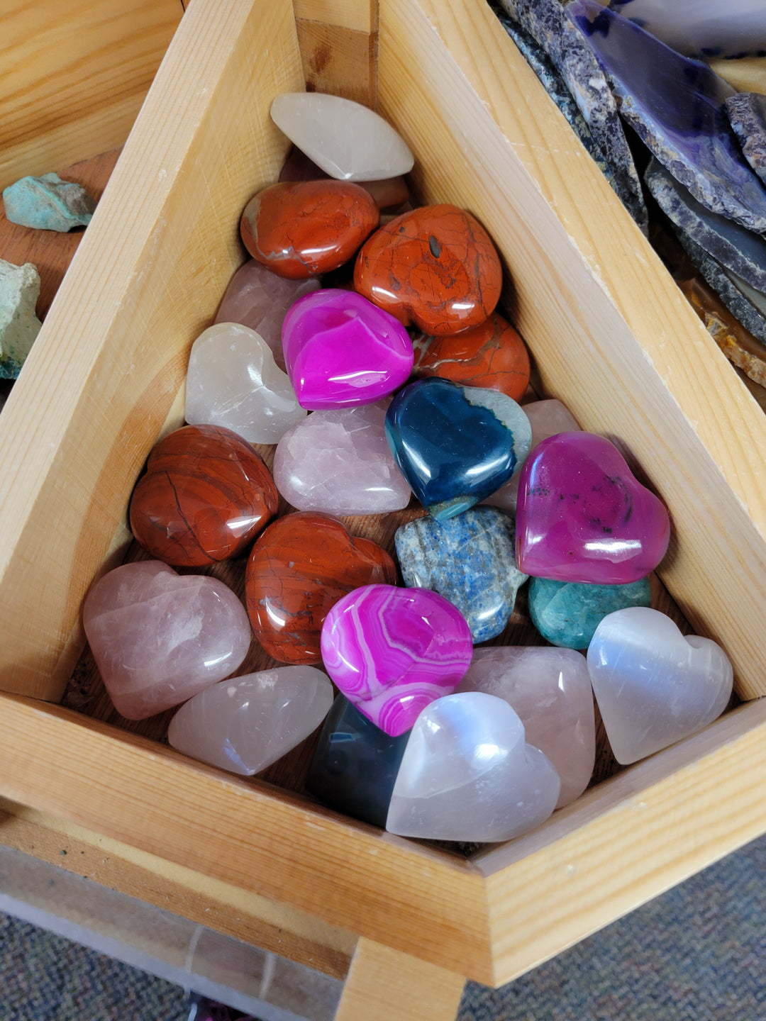 Heart Shaped Polished Stones Assorted Individual