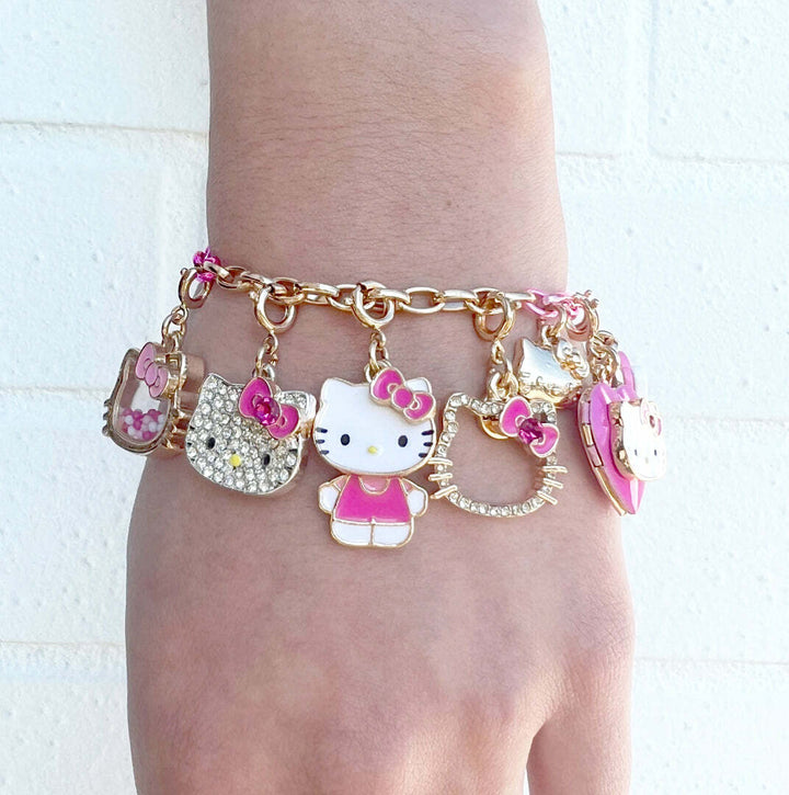 Gold Glitter Hello Kitty Charm