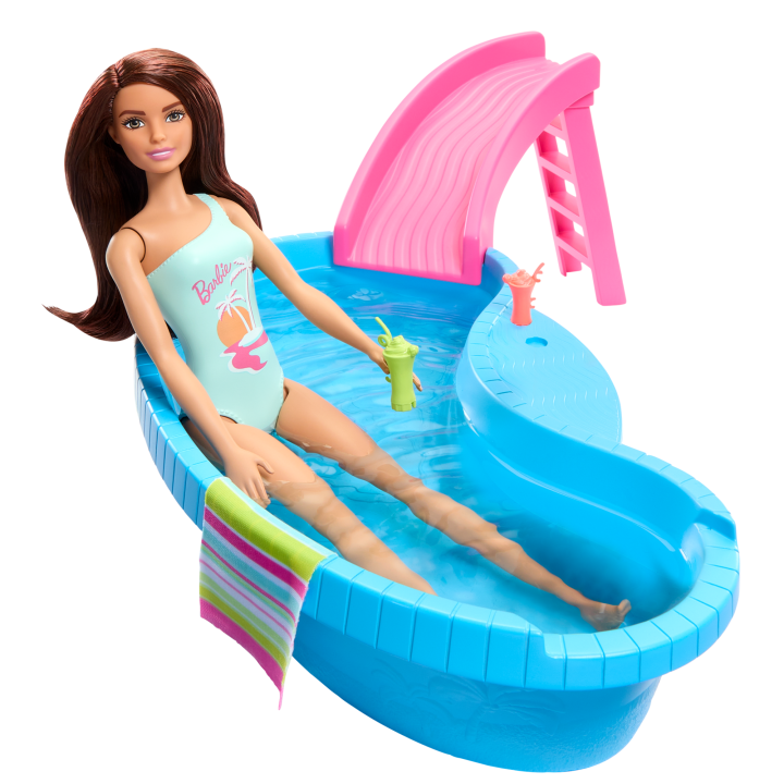 Barbie With Pool Brunette